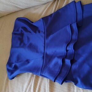 Navy blue strapless dress